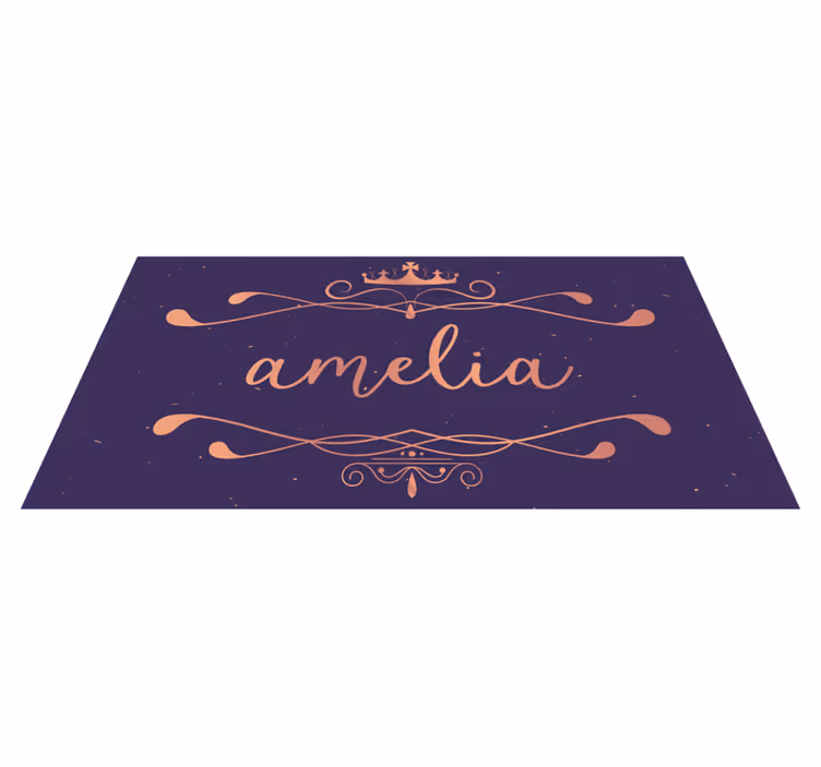 Alfombra vinílica personalizable tapete con nombre - TenVinilo