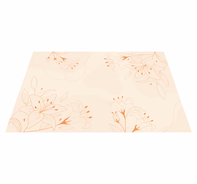 Alfombra vinílica flores elegante componente botánico - TenVinilo