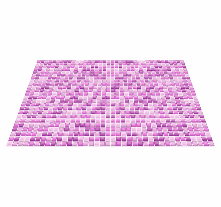 Alfombra hidráulica vinílica mosaico de tonos morados - TenVinilo