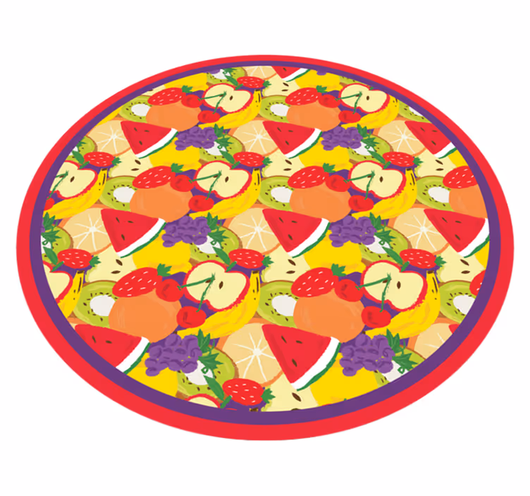 Alfombra vinilo cocina patrón de mezcla de frutas - TenVinilo