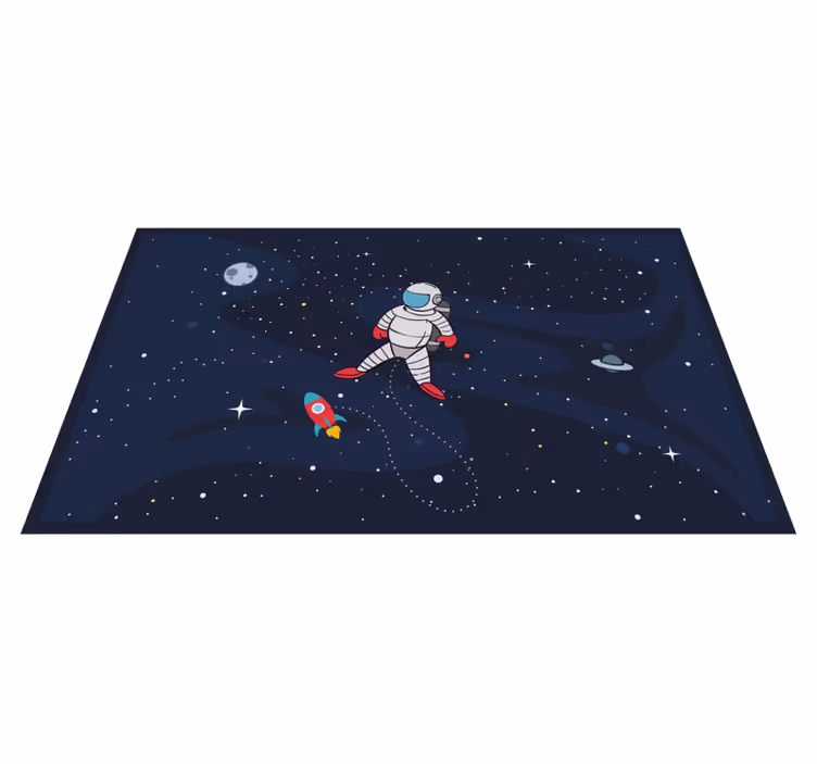 Alfombra vinílica estrellas viaje celestial - TenVinilo