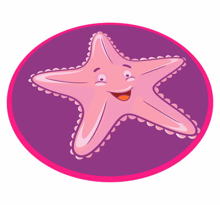 Alfombra vinílica infantil estrellita de mar linda - TenVinilo