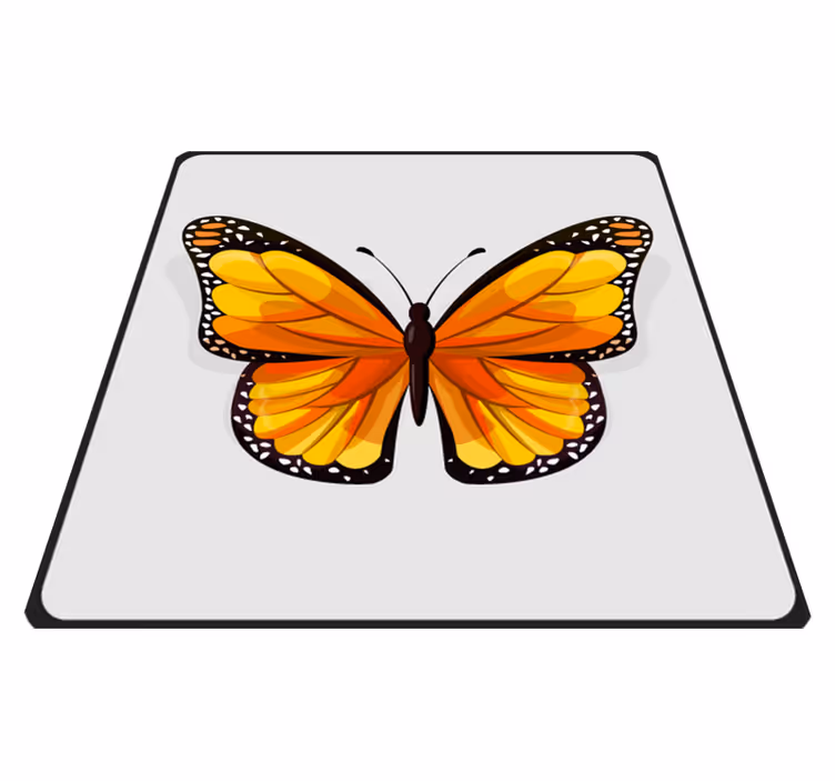 Alfombra vinilo baño hermoso arte de mariposas - TenVinilo