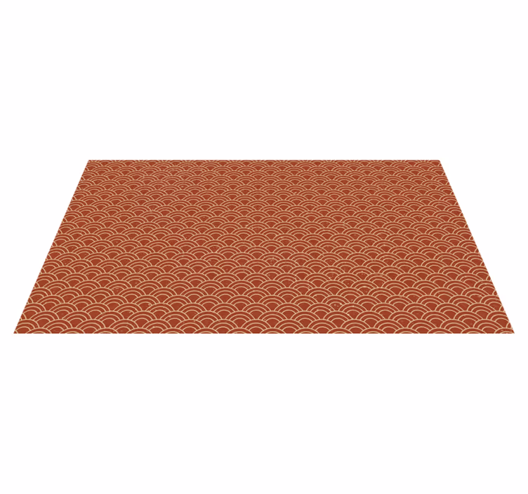 Alfombra vinílica geométrica patrón de onda curva - TenVinilo