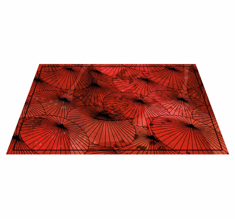 Alfombra vinílica textura roja con patrón - TenVinilo