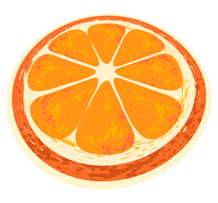 Alfombra vinilo cocina patrón de rodajas de naranja - TenVinilo