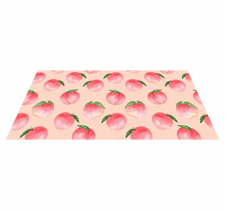 Alfombra vinilo cocina patrón de flor de durazno - TenVinilo