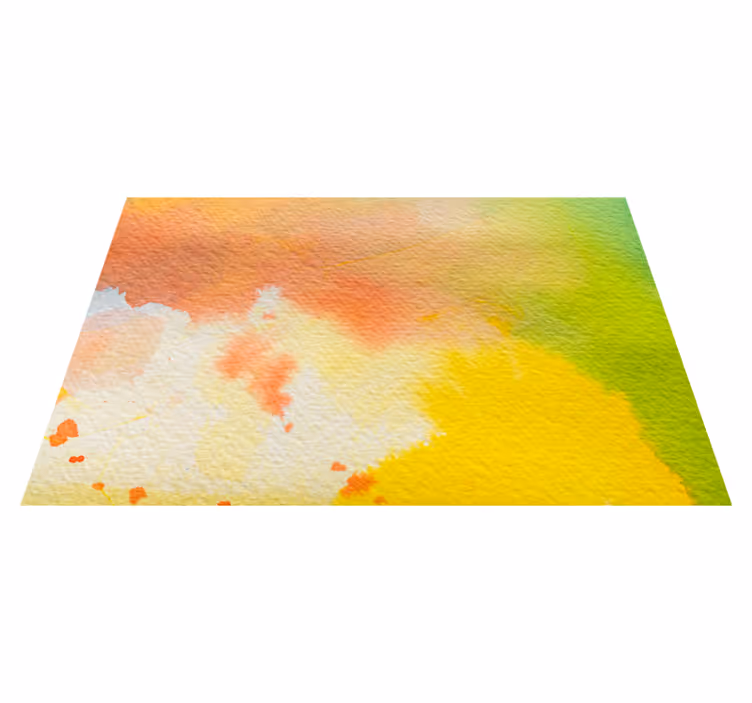 Alfombra vinílica baño moderna fondo colorido acuarela - TenVinilo