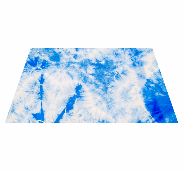 Alfombra vinilo salón teñido anudado azul - TenVinilo
