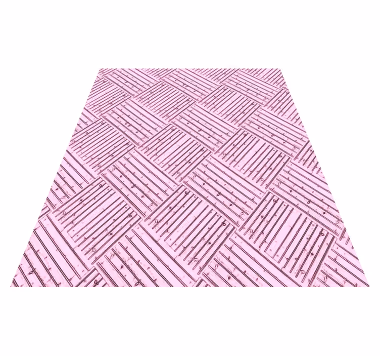 Alfombra vinilo baño patrón de madera rosa - TenVinilo