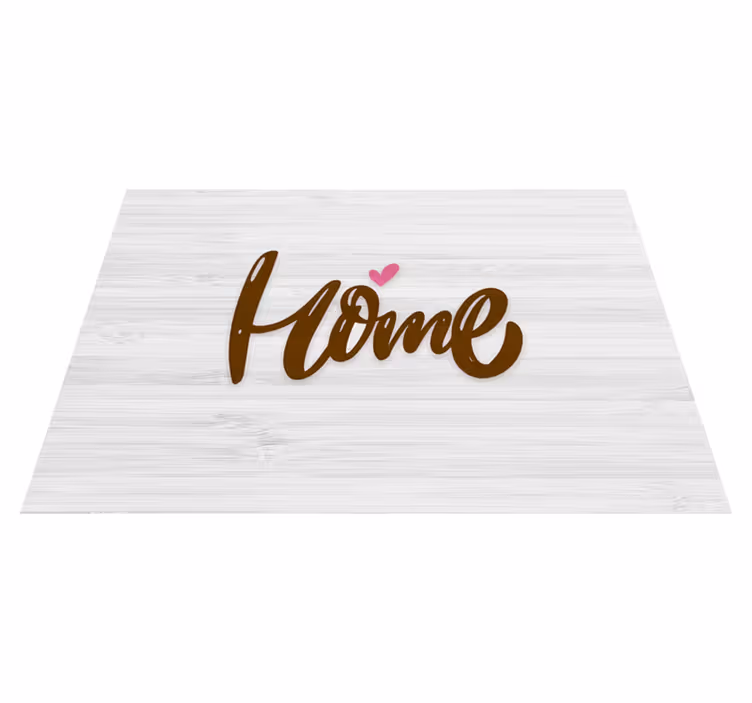Alfombra vinílica entrada casa de madera con oveja - TenVinilo