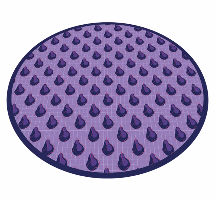 Alfombra vinilo cocina patrón de gotas moradas - TenVinilo