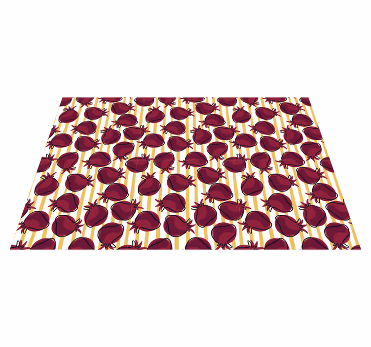 Alfombra vinilo cocina patrón de granada - TenVinilo