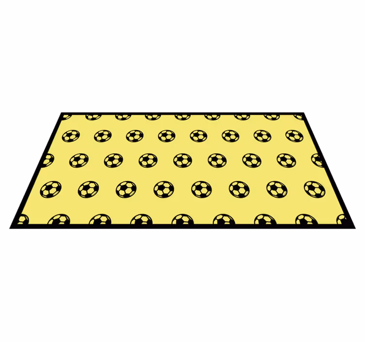 Alfombra vinílica juegos patrón de fútbol amarillo - TenVinilo