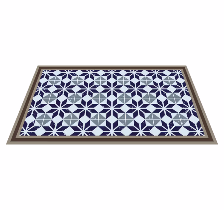 Alfombra hidráulica vinílica estrellas geométricas - TenVinilo