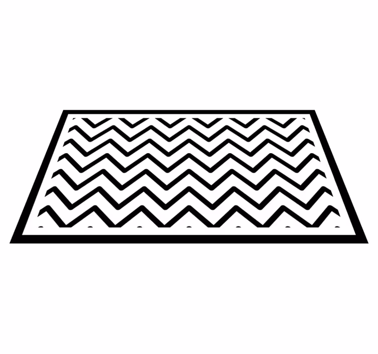 Alfombra vinílica entrada estilo chevron - TenVinilo
