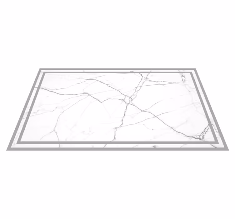 Alfombra vinílica efecto mármol elegantes estrías blancas - TenVinilo