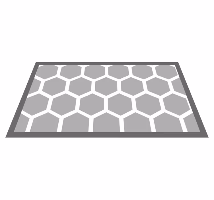 Alfombra vinílica geométrica configuración hexagonal - TenVinilo