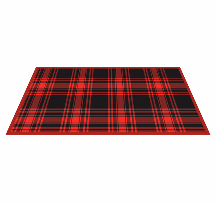 Alfombra vinílica rayas comodidad con estampado de cuadros - TenVinilo