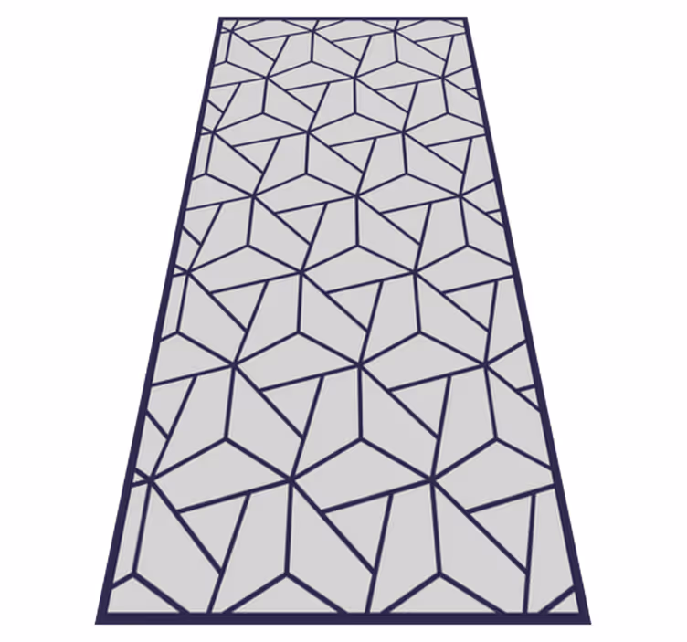 Alfombra vinílica dormitorio nórdica geométrico gris claro - TenVinilo