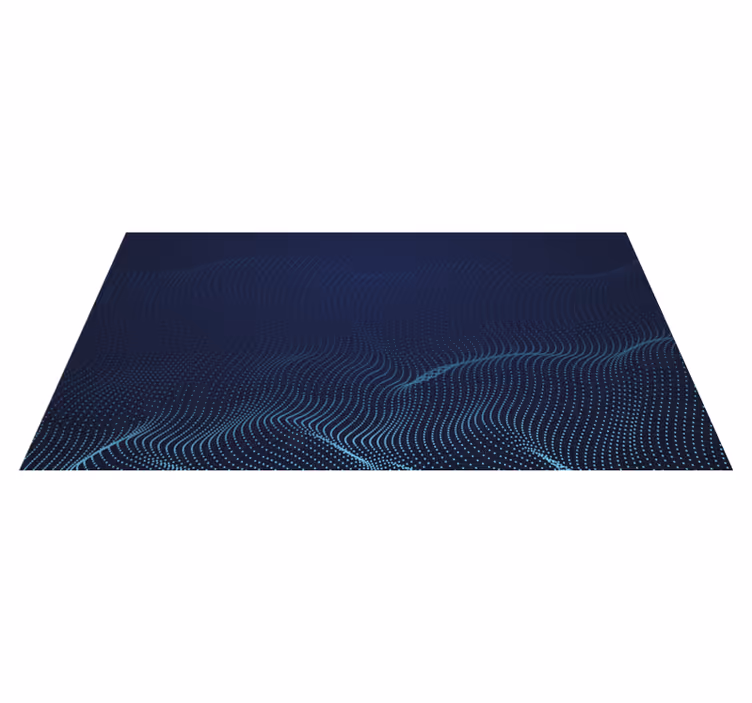 Alfombra vinílica moderna motivo de onda fluida - TenVinilo