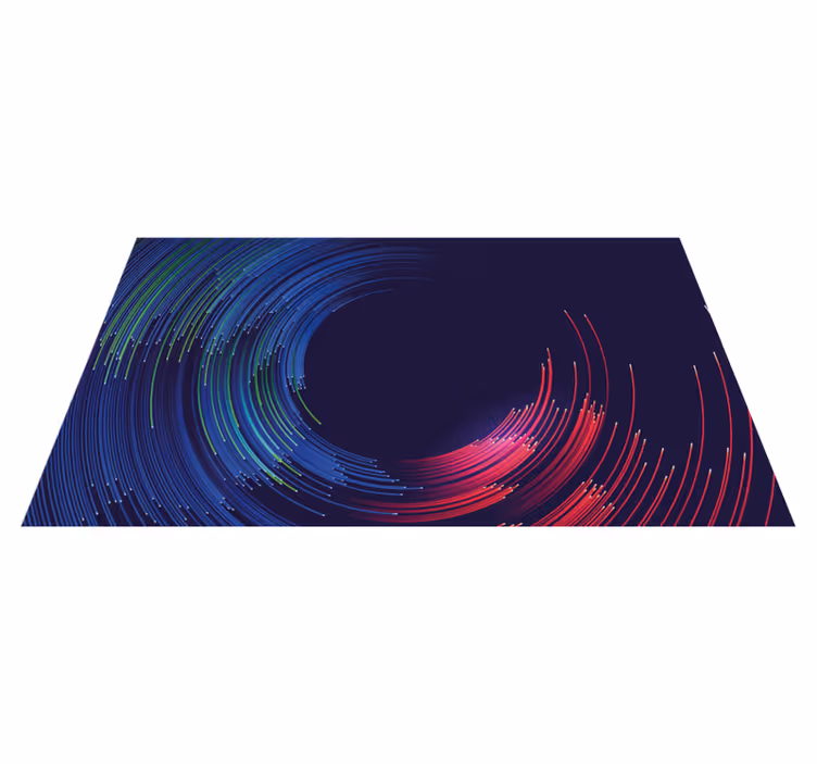 Alfombra vinílica moderna ondas de color arremolinadas - TenVinilo