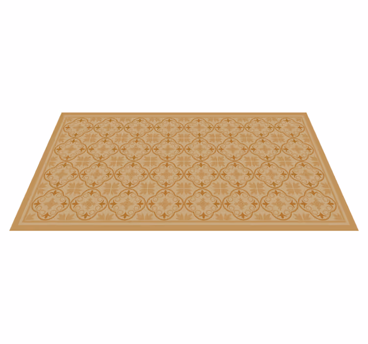 Alfombra vinilo salón motivo geométrico de azulejos - TenVinilo