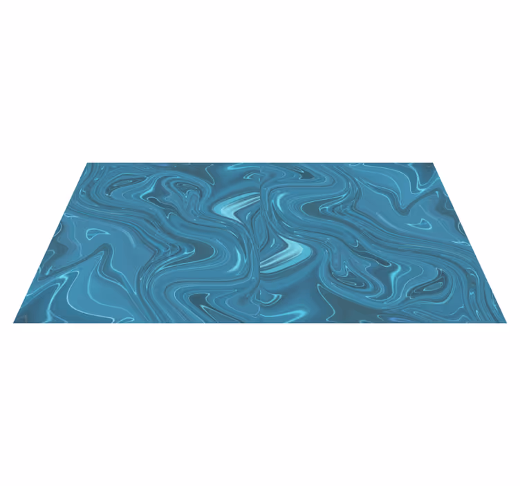 Alfombra vinílica efecto mármol tonos oceánicos - TenVinilo