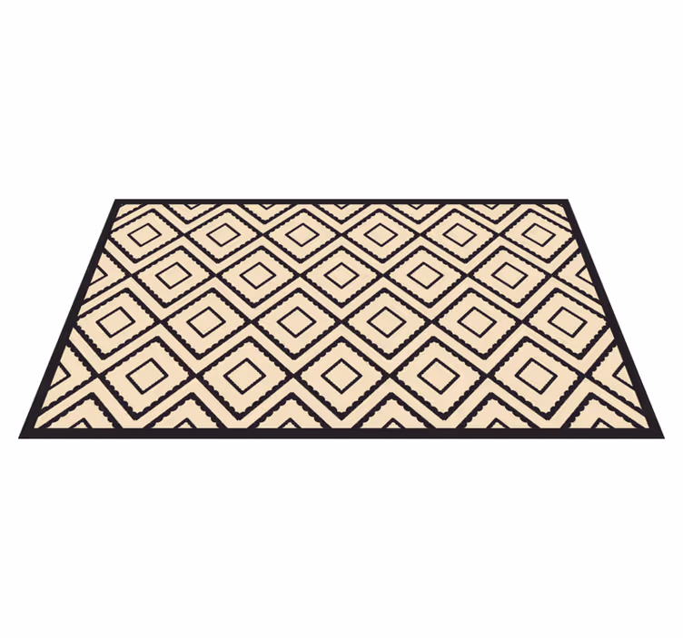 Alfombra vinílica geométrica con formas de diamante - TenVinilo