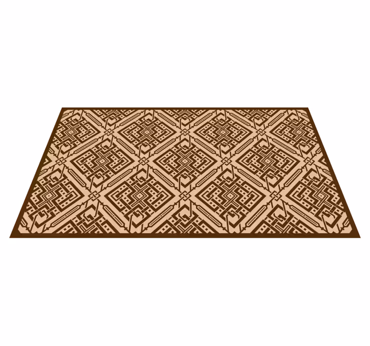 Alfombra vinilo salón elemento geométrico elegante - TenVinilo