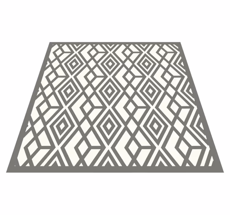 Alfombra vinílica geométrica emblema de diamante - TenVinilo