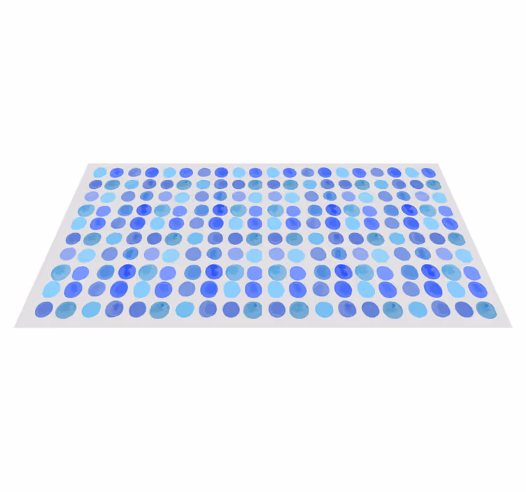Alfombra vinilo baño patrón de puntos azules - TenVinilo