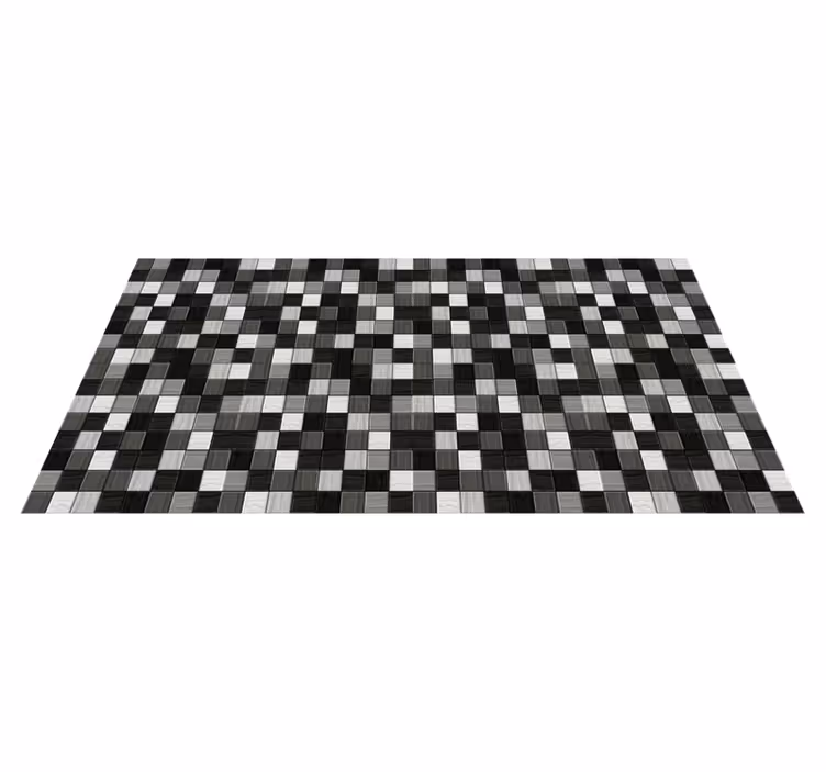 Alfombra vinílica hidráulica Mosaico de piedra y vidrio - TenVinilo