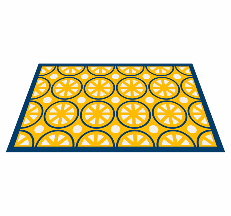 Alfombra vinilo cocina estilo de rodajas de cítricos - TenVinilo
