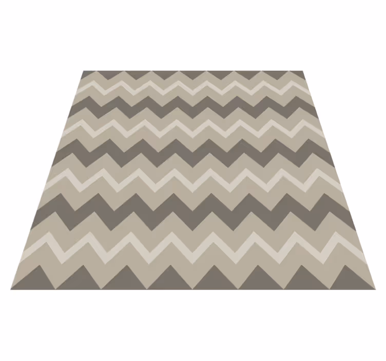 Alfombra vinílica rayas patrón chevron marrón - TenVinilo