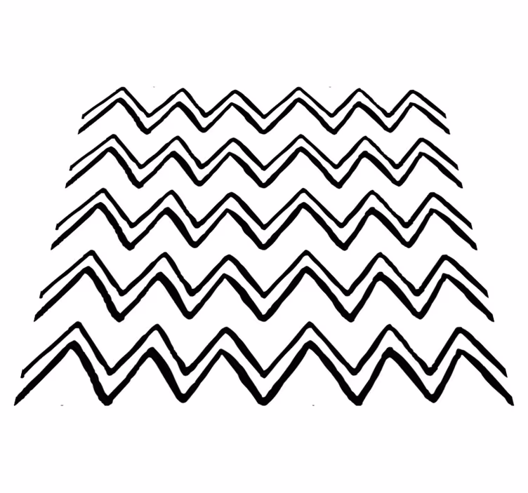 Alfombra vinílica cuadrada en zig zag en blanco - TenVinilo