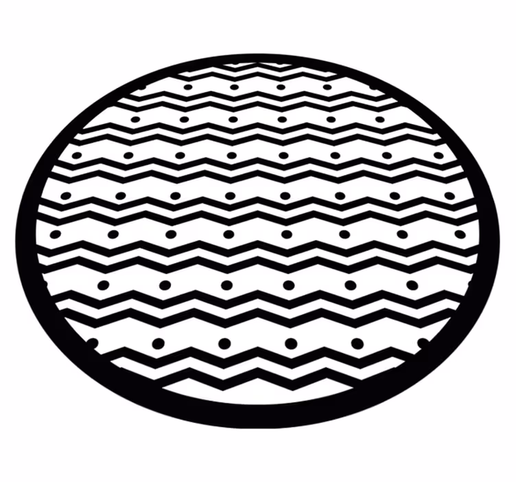 Alfombra vinílica geométrica patrón de puntos ondulados - TenVinilo