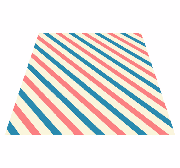Alfombra vinílica rayas colores diagonales - TenVinilo
