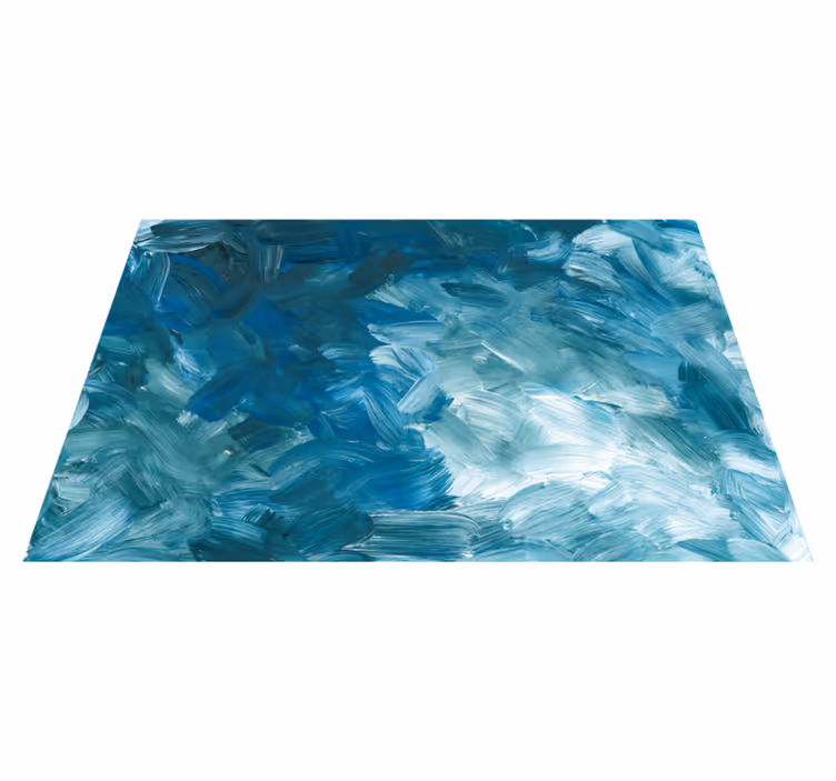 Alfombra vinílica textura pinceladas marinas - TenVinilo