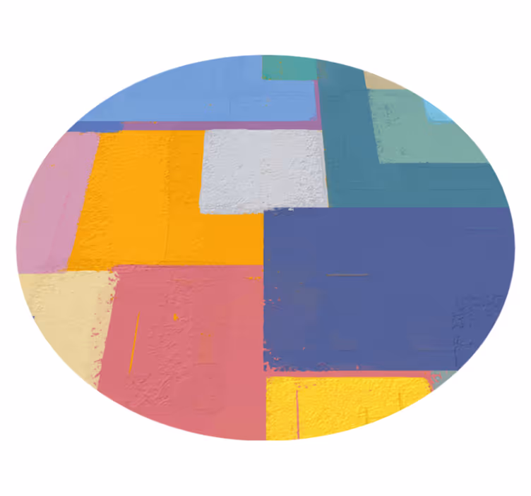 Alfombra vinílica geométrica figuras geométricas vivas - TenVinilo