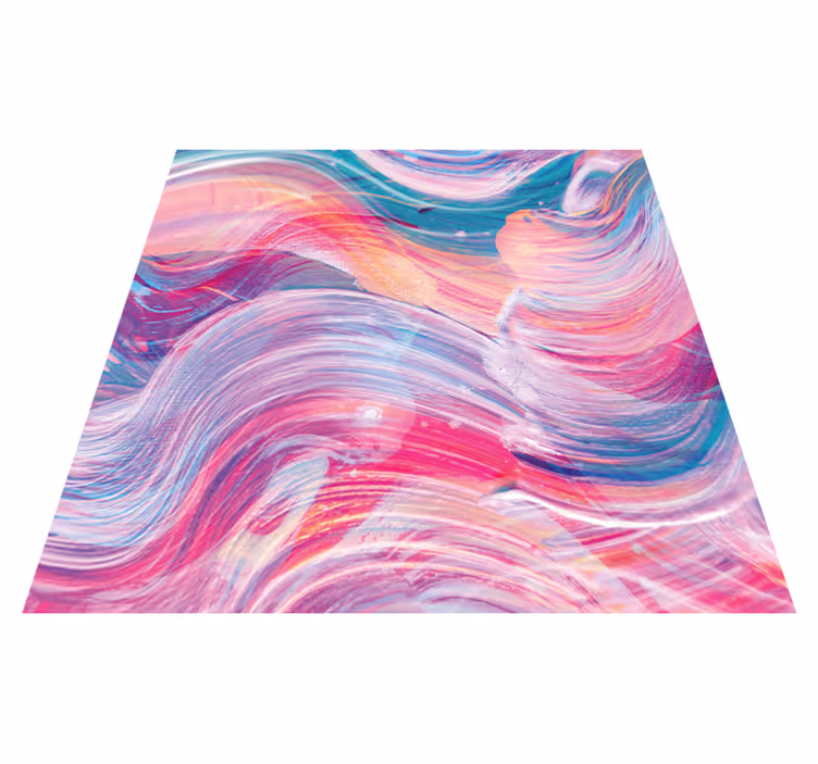 Alfombra vinílica textura remolinos coloridos - TenVinilo