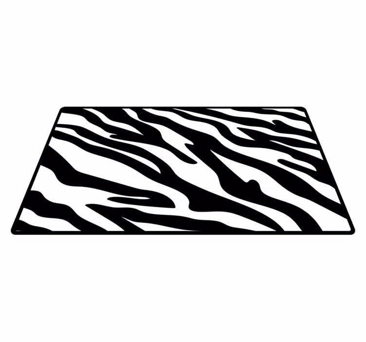 Alfombra vinílica animal print rayas en tono único - TenVinilo