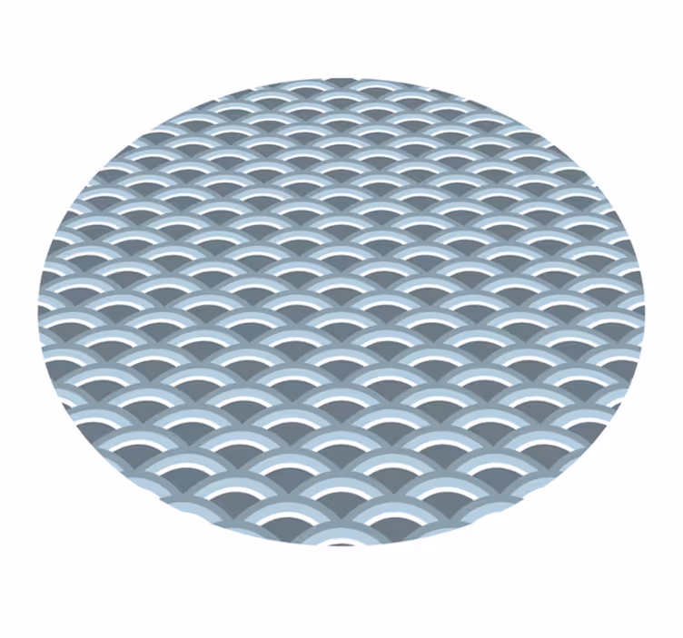 Alfombra vinílica geométrica motivo de onda - TenVinilo