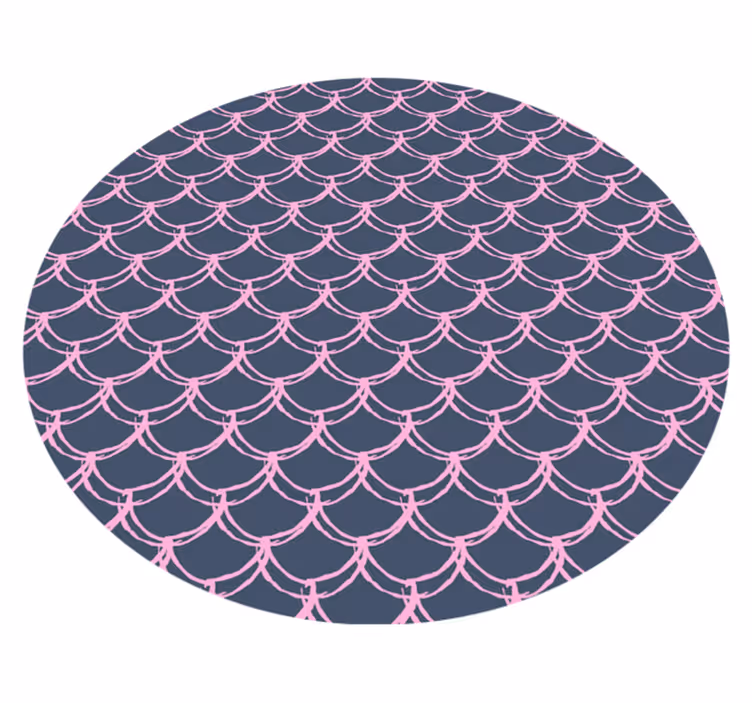 Alfombra vinilo baño patrón de conchas scallop - TenVinilo