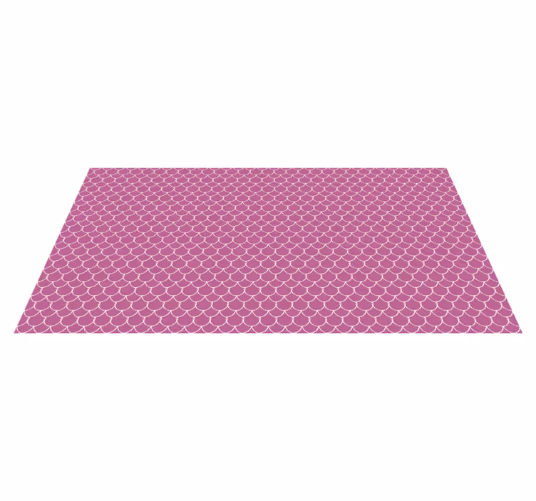 Alfombra vinílica animal print patrones de concha rosa - TenVinilo