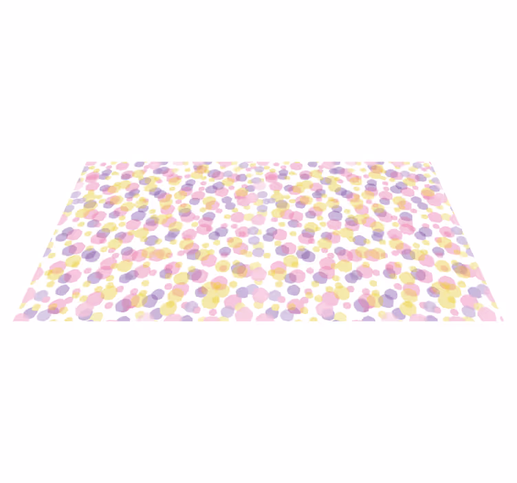 Alfombra vinilo baño patrón de burbujas rosas - TenVinilo