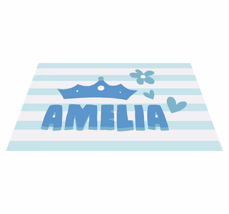 Alfombra vinílica personalizable colocación de nombre - TenVinilo
