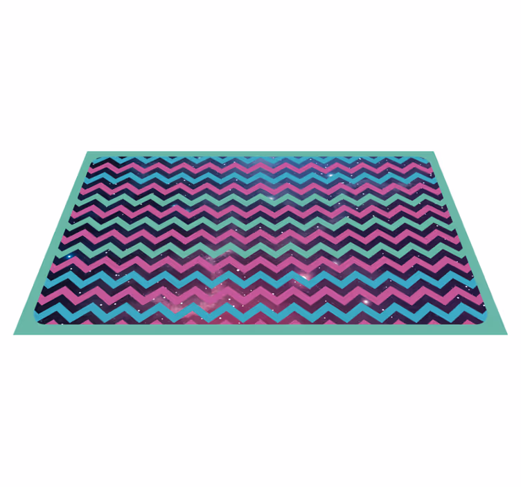 Alfombra vinílica geométrica patrón en zigzag - TenVinilo