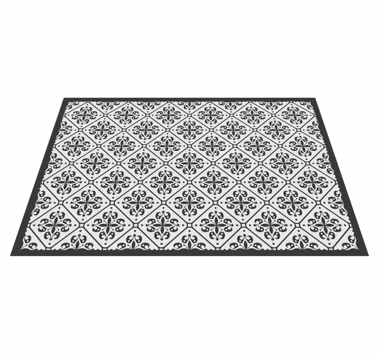 Alfombra vinílica mosaico motivo de un solo color - TenVinilo