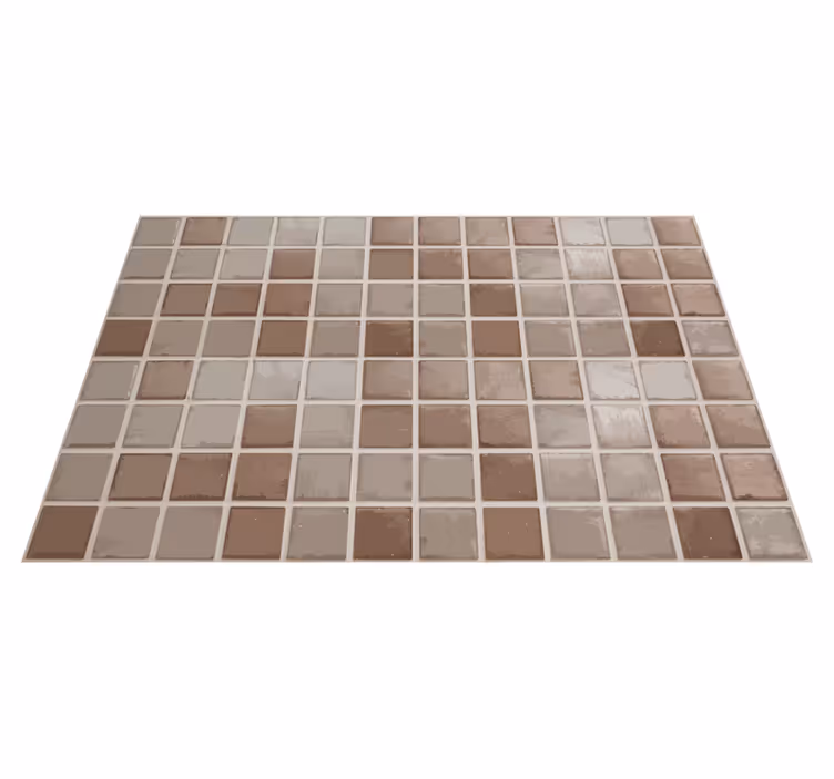 Alfombra vinilo baño patrón de mosaico - TenVinilo